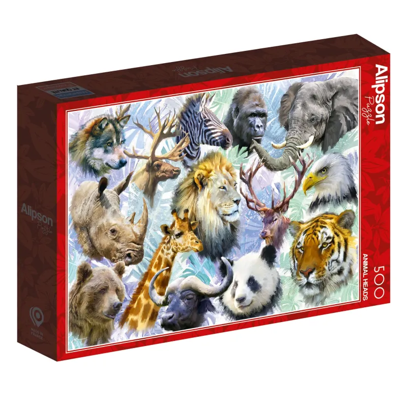 Alipson - Animal Heads - 500 Piece Jigsaw Puzzle Hot
