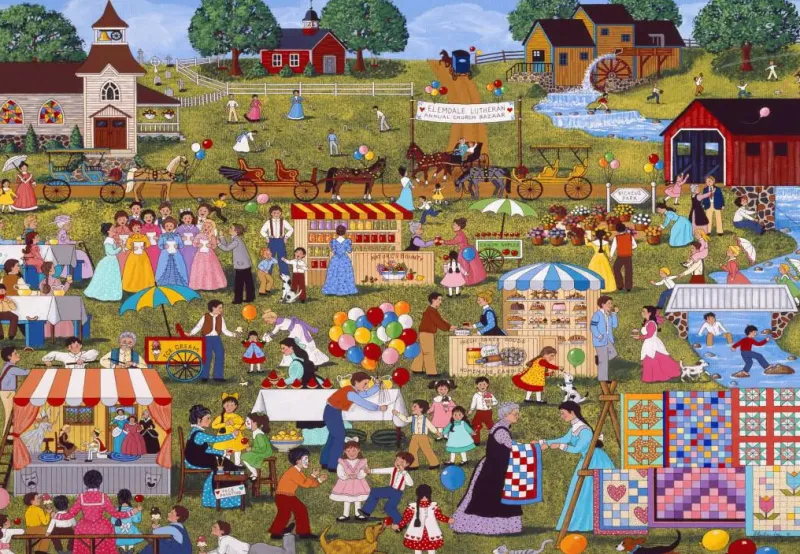 Alipson - Annual Church Bazaar - 1000 Piece Jigsaw Puzzle Sale