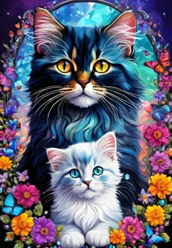 Alipson - Cats - Maternal Love Collection - 1000 Piece Jigsaw Puzzle Online