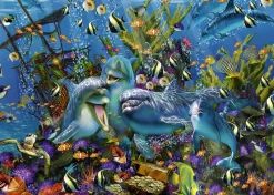 Alipson - Dolphins Treasure Ship - 1000 Piece Jigsaw Puzzle Online