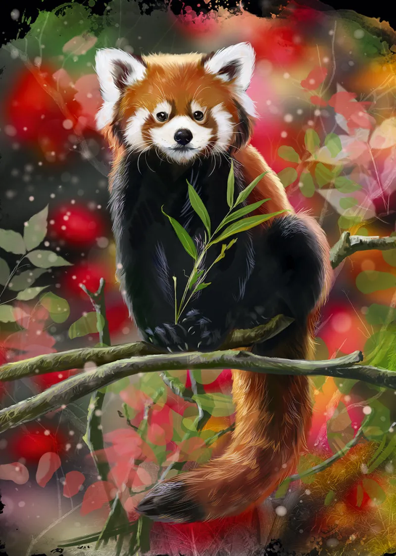 Alipson - Red Panda Sits On A Branch - 1000 Piece Jigsaw Puzzle Clearance