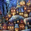 Alipson - Village Under The Moon - 1000 Piece Jigsaw Puzzle Clearance