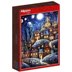 Alipson - Village Under The Moon - 1000 Piece Jigsaw Puzzle Clearance
