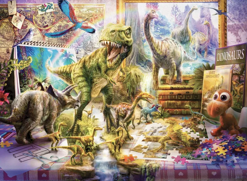Anatolian - Dino Toys Come Alive - 1000 Piece Jigsaw Puzzle Online
