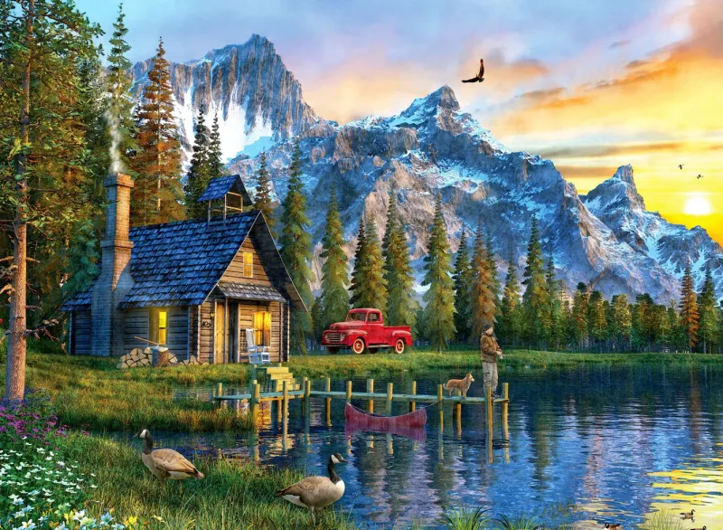 Anatolian - Dominic Davison - Sunset Cabin - 1000 Piece Jigsaw Puzzle Best