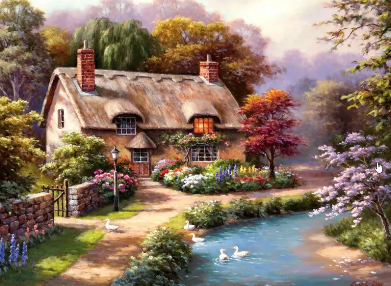 Anatolian - Duck Path Cottage - 1000 Piece Jigsaw Puzzle Fashion