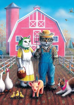 Art Puzzle - Cat Farm - 260 Piece Jigsaw Puzzle New