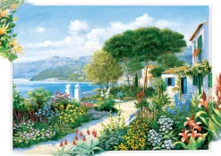Art Puzzle - Coastline Town - 1500 Piece Jigsaw Puzzle New
