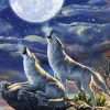 Art Puzzle - Full Moon Wolves - 1000 Piece Jigsaw Puzzle Best