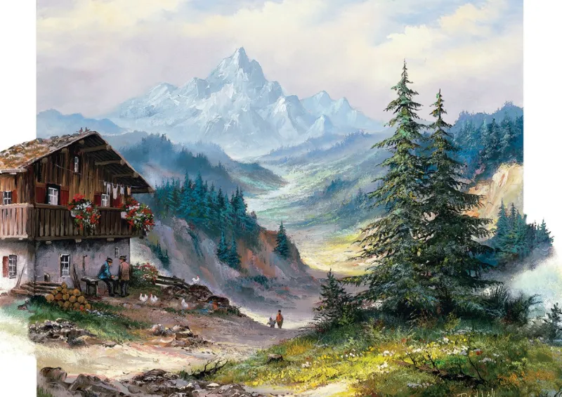 Art Puzzle - Green Valley - 1000 piece jigsaw puzzle Hot