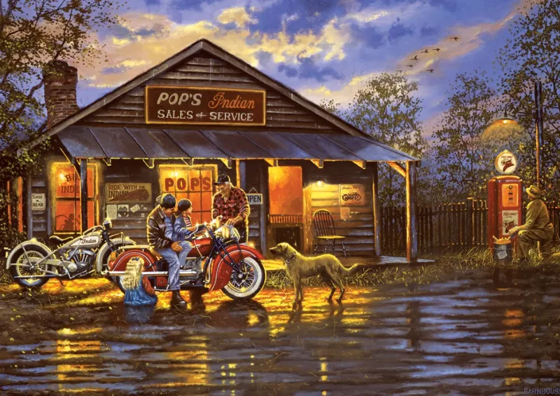 Art Puzzle - Motorcyclist - 1000 piece jigsaw puzzle Sale