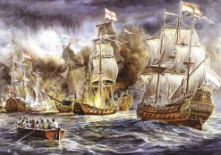 Art Puzzle - Naval War - 1500 Piece Jigsaw Puzzle Clearance