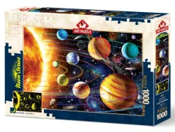 Art Puzzle - Neon Puzzle - Solar System - 1000 Piece Jigsaw Puzzle Online