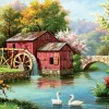 Art Puzzle - Red Old Mill - 1000 piece jigsaw puzzle Sale