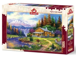 Art Puzzle - Sunset in the Mountains - 1000 piece jigsaw puzzle Best