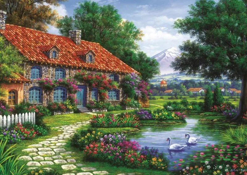 Art Puzzle - The Garden - 1500 Piece Jigsaw Puzzle Hot