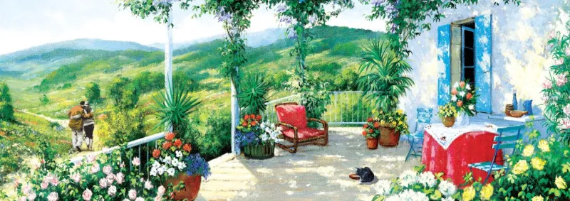 Art Puzzle - The Guest on the Veranda - 1000 Piece Jigsaw Puzzle New