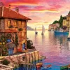 Art Puzzle - The Mediterranean Harbour - 1500 Piece Jigsaw Puzzle New