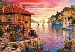 Art Puzzle - The Mediterranean Harbour - 1500 Piece Jigsaw Puzzle New