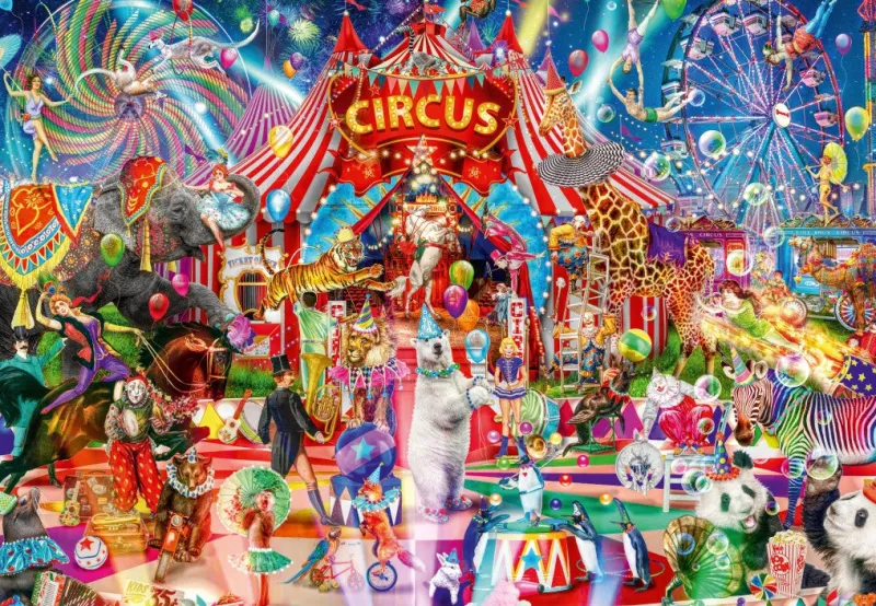 Bluebird - A Night at the Circus - 1000 Piece Jigsaw Puzzle Online