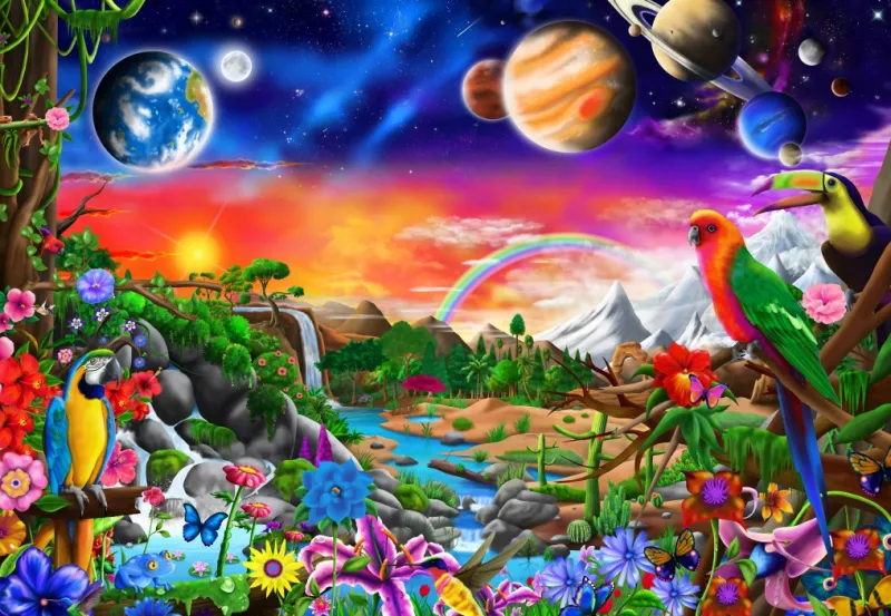 Bluebird - Cosmic Paradise - 1000 Piece Jigsaw Puzzle Hot