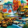 Bluebird - Country House by the Water Fall - 1000 Piece Jigsaw Puzzle Outlet