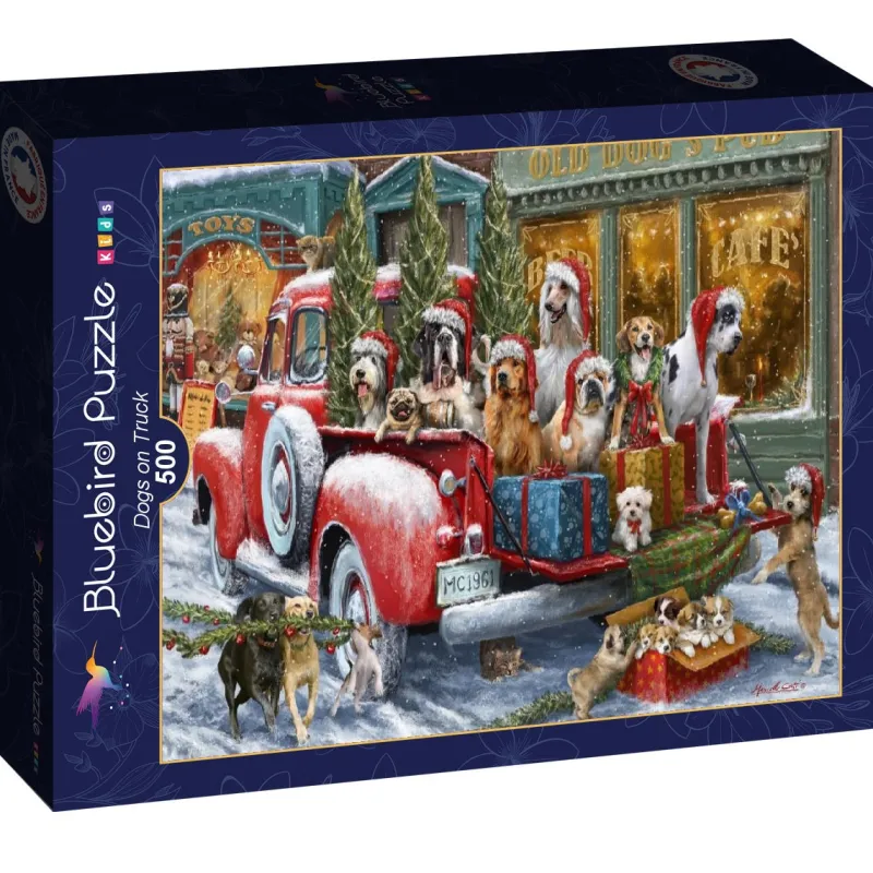 Bluebird - Dogs on Truck - 500 Piece Jigsaw Puzzle Clearance