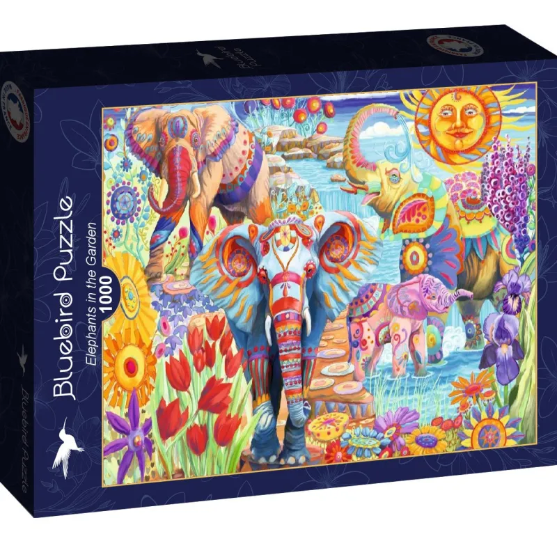 Bluebird - Elephants in the Garden - 1000 Piece Jigsaw Puzzle New