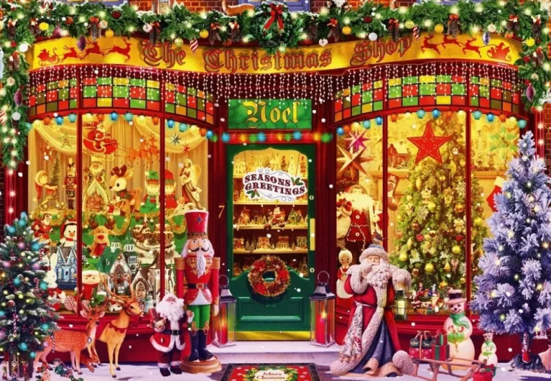 Bluebird - Festive Shop - 1000 Piece Jigsaw Puzzle Online