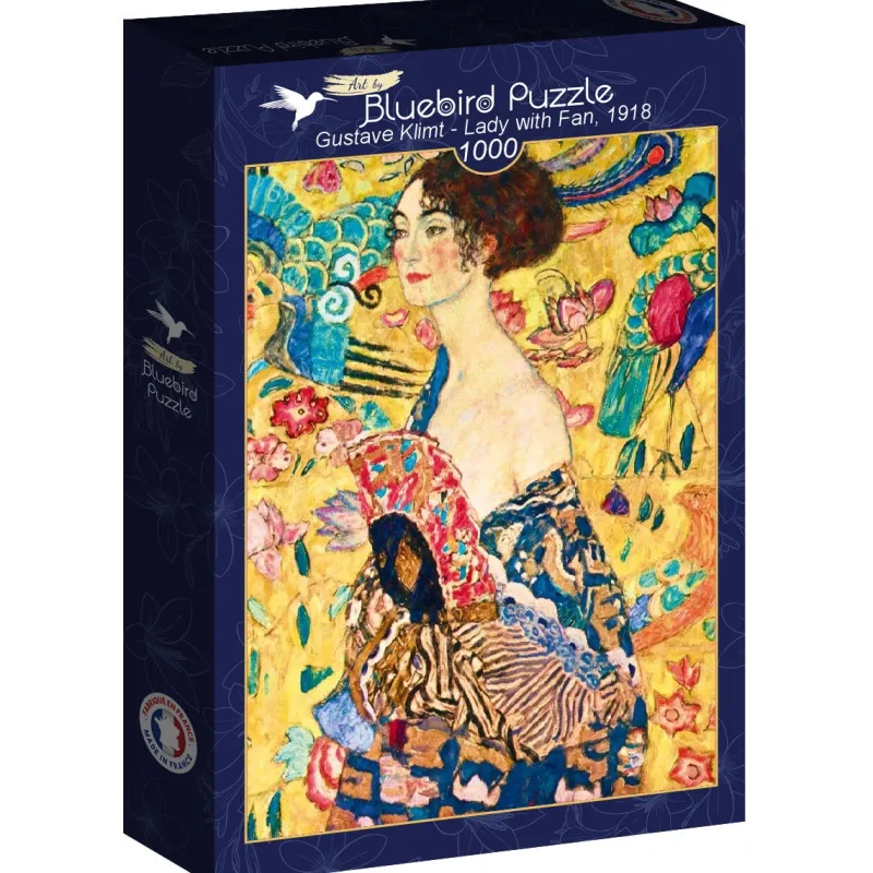 Art by Bluebird Bluebird - Gustave Klimt - Lady with Fan, 1918 - 1000 piece jigsaw puzzle Online