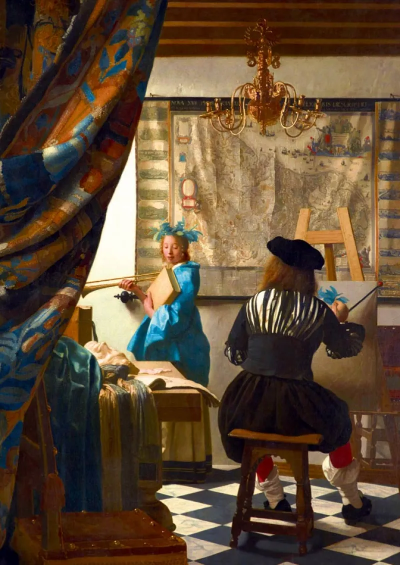 Art by Bluebird Bluebird - Johannes Vermeer - Art of Painting, 1668 - 1000 Piece Jigsaw Puzzle Discount