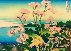 Bluebird - Katsushika Hokusai - Shinagawa on the Tokaido, 1832 - 1000 Piece Jigsaw Puzzle Fashion