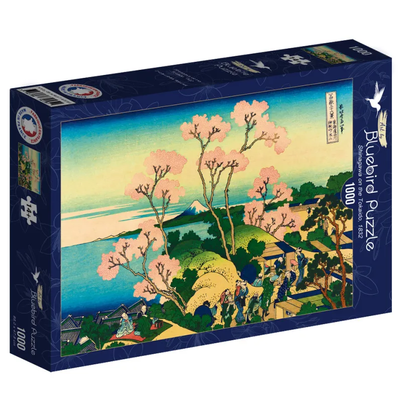 Bluebird - Katsushika Hokusai - Shinagawa on the Tokaido, 1832 - 1000 Piece Jigsaw Puzzle Fashion