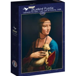 Art by Bluebird Bluebird - Leonardo Da Vinci - Lady with an Ermine, 1489 - 1000 piece jigsaw puzzle Hot