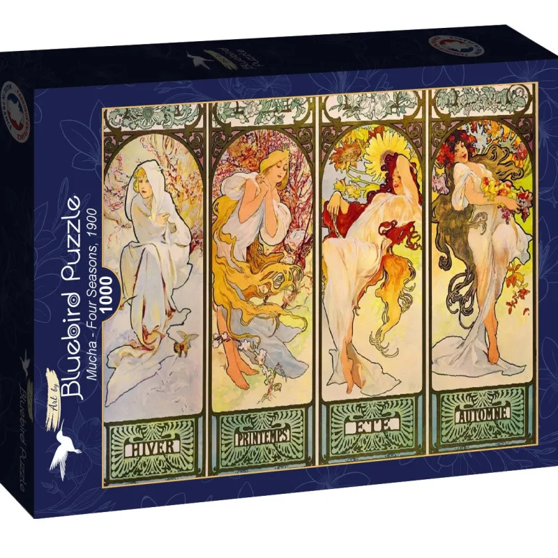Art by Bluebird Bluebird - Mucha - Four Seasons, 1900 - 1000 piece jigsaw puzzle New