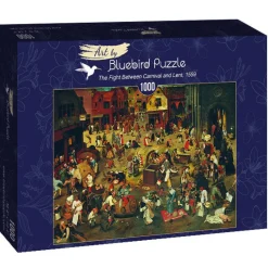 Art by Bluebird Bluebird - Pieter Bruegel the Elder - The Fight Between Carnival and Lent, 1559 - 1000 Piece Jigsaw Puzzle Clearance