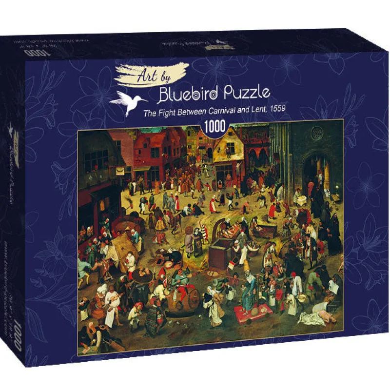 Art by Bluebird Bluebird - Pieter Bruegel the Elder - The Fight Between Carnival and Lent, 1559 - 1000 Piece Jigsaw Puzzle Clearance