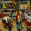 Art by Bluebird Bluebird - Pieter Brueghel the Younger - The Tax-collector's Office, 1615 - 1000 Piece Jigsaw Puzzle Online