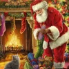 Art by Bluebird Bluebird - Santa Has Arrived - 1000 piece jigsaw puzzle Clearance