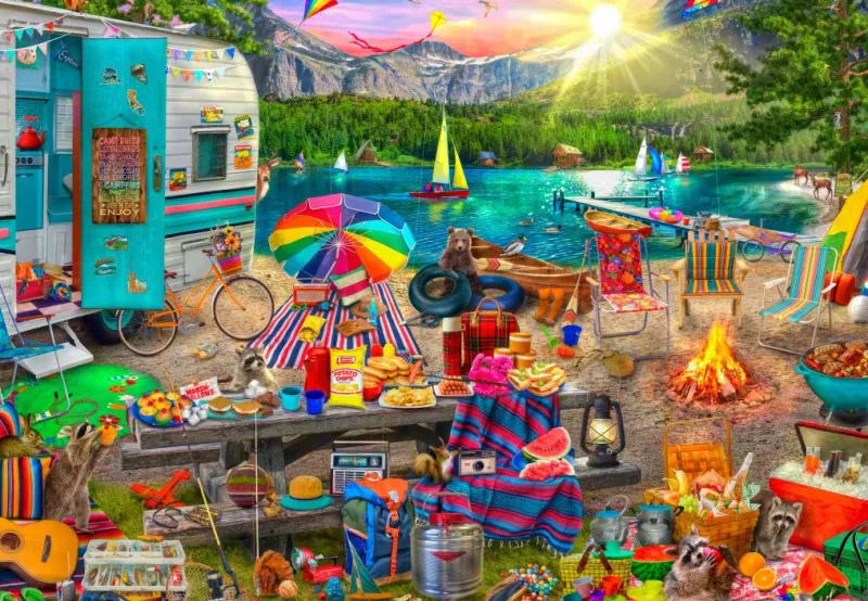 Bluebird - The Family Campsite - 1000 Piece Jigsaw Puzzle New