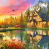 Bluebird - The Mountain Cabin - 1000 Piece Jigsaw Puzzle Online