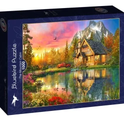 Bluebird - The Mountain Cabin - 1000 Piece Jigsaw Puzzle Online