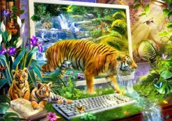 Bluebird - Tiger coming to Life - 1500 Piece Jigsaw Puzzle Discount