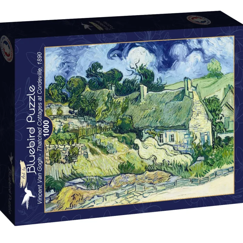 Bluebird - Vincent Van Gogh - Thatched Cottages at Cordeville, 1890 - 1000 Piece Jigsaw Puzzle Hot