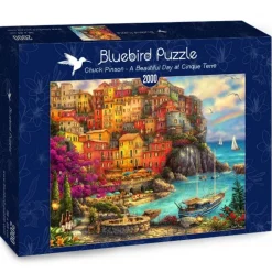 Bluebird Puzzle - A Beautiful Day at Cinque Terre - 2000 Piece Jigsaw Puzzle New