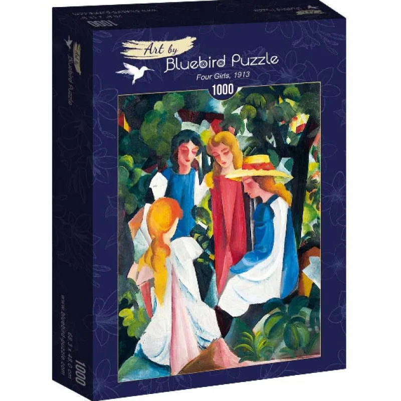 Art by Bluebird Bluebird Puzzle - August Macke - Four Girls, 1913 - 1000 Piece Jigsaw Puzzle Clearance