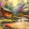 Bluebird Puzzle - Brookside Retreat - 1000 Piece Puzzle Online