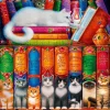 Bluebird Puzzle - Cat Bookshelf - 1000 Piece Jigsaw Puzzle Clearance
