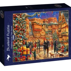 Bluebird Puzzle - Christmas at the Town Square - 1000 Piece Jigsaw Puzzle Outlet