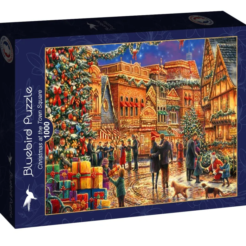 Bluebird Puzzle - Christmas at the Town Square - 1000 Piece Jigsaw Puzzle Outlet